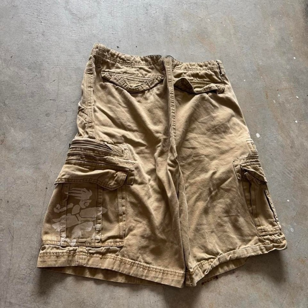 Baggy No Boundaries Cargo Shorts Long Jorts Vintage Y2K Surf - 36